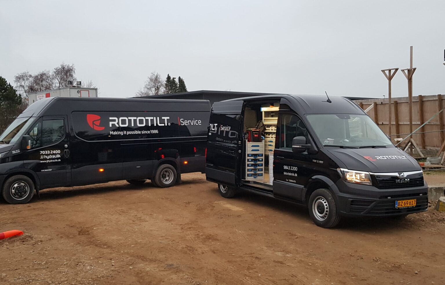 Skovtekniks Rototilt-servicevogne